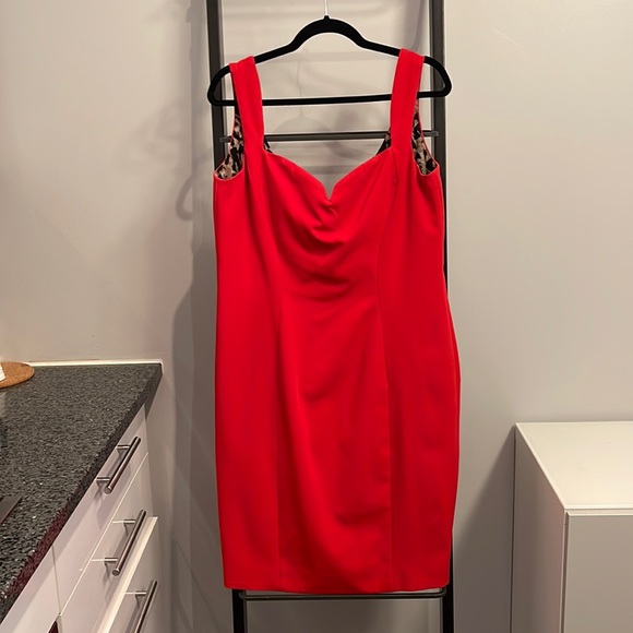 Red Debbi Schuchat fitted dress size 12, never worn - Picture 1 of 5